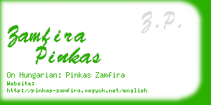 zamfira pinkas business card